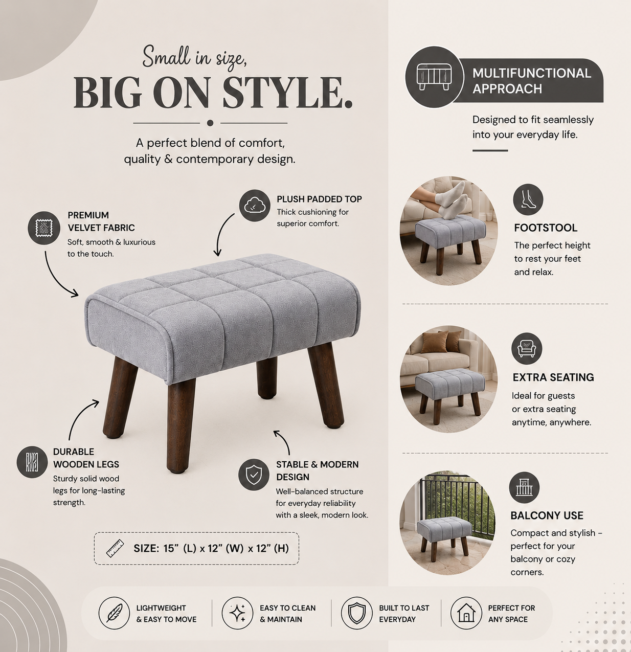 Ashford footrest ottoman