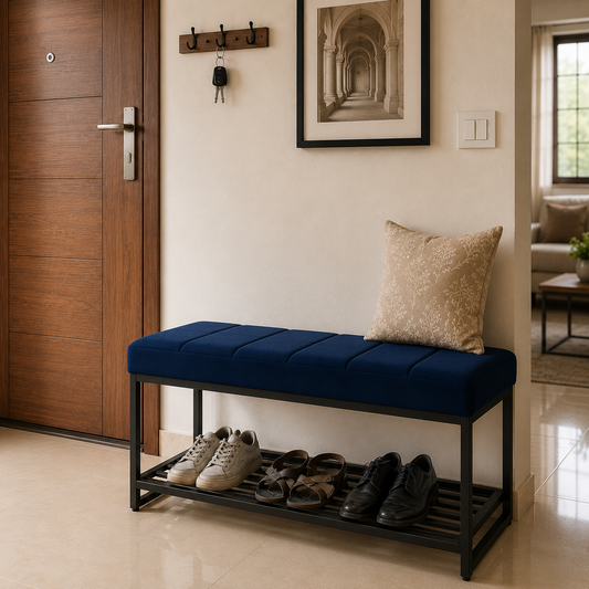 Navy Tide Storage Bench