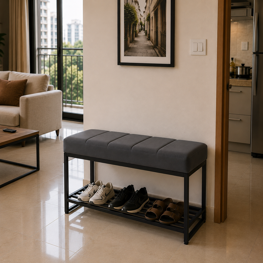 Stone Mist Storage Bench