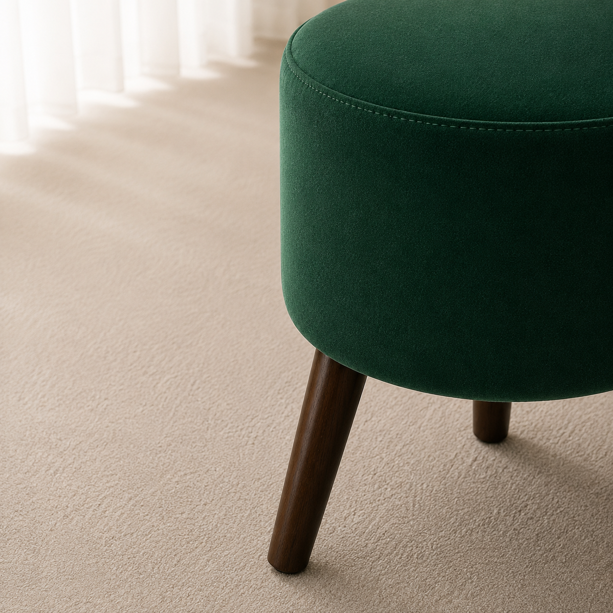 Evergreen Curve Ottoman