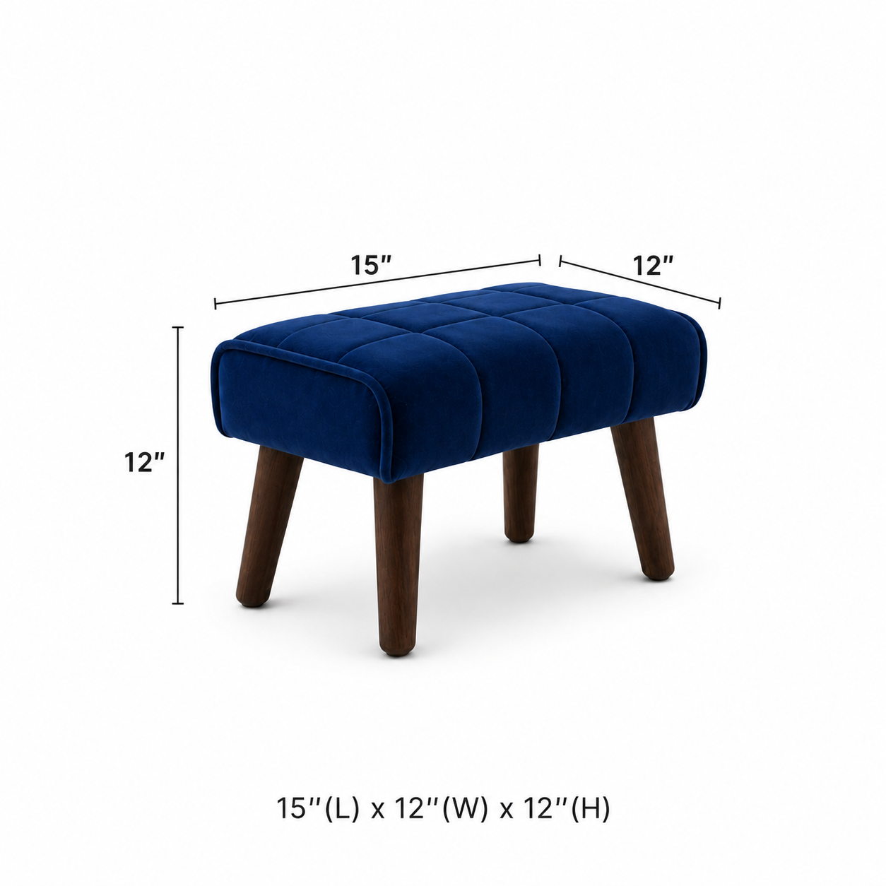 Navy Muse Ottoman