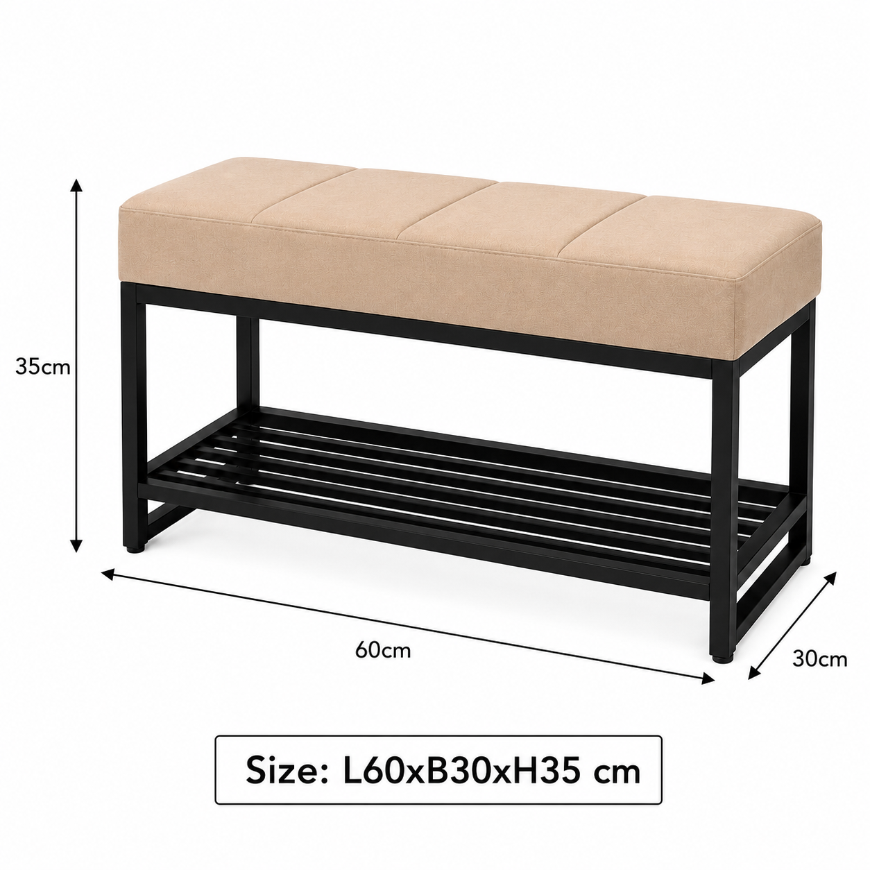 Ivory Glow Storage Bench