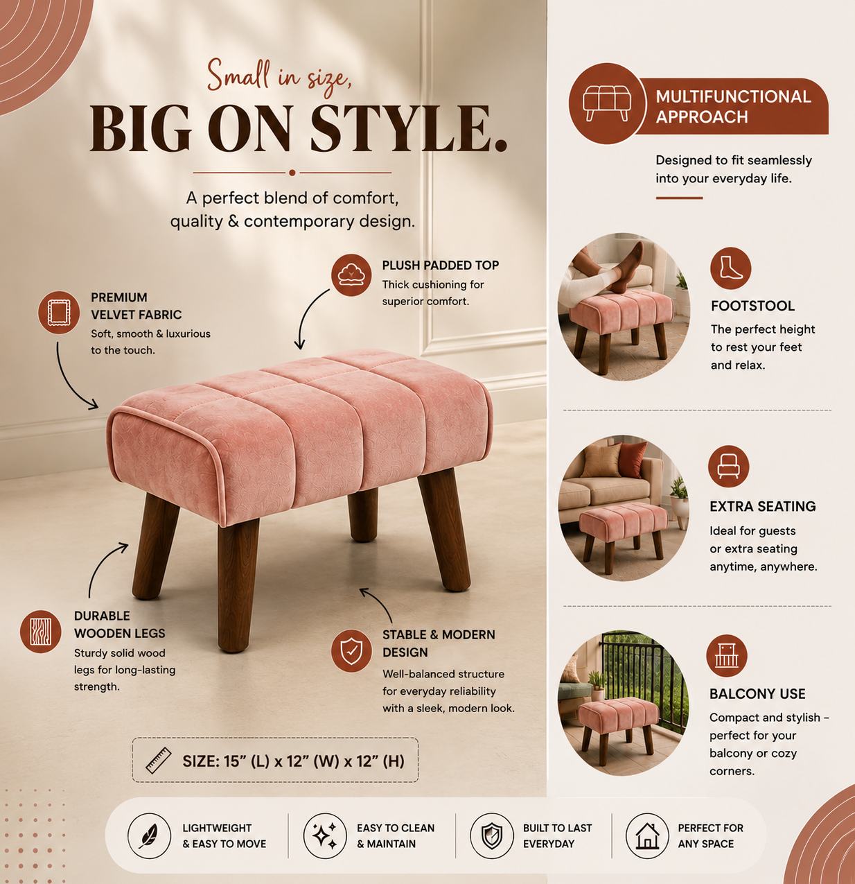 Blush Terra Ottoman