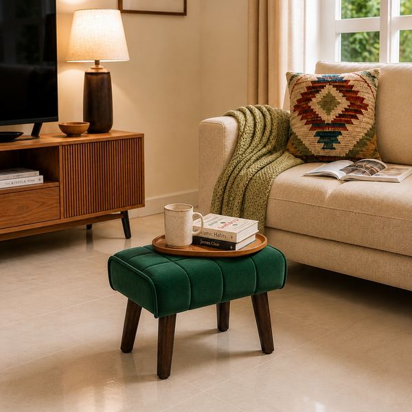 Emerald Haven Ottoman