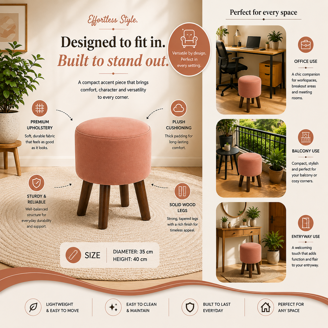 Petal Loft Ottoman