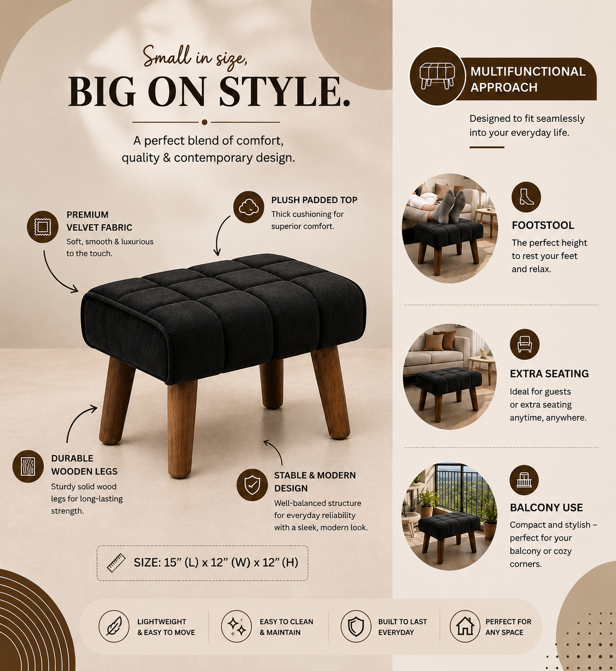 Urban eclipse ottoman